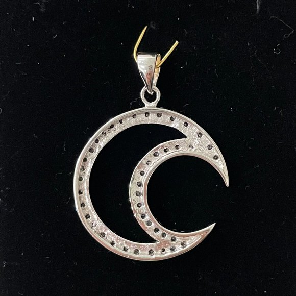 13. Sterling Silver 925 Moon Pendant - Picture 2 of 4